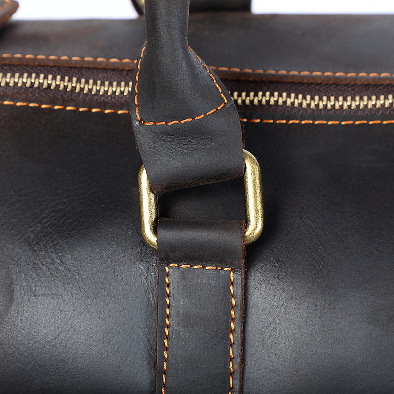 brown Leather Weekender Bag