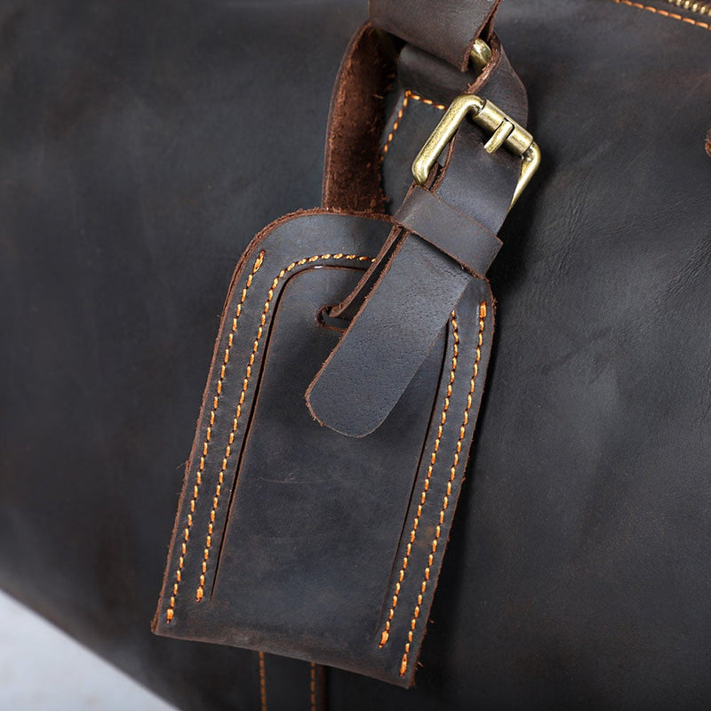 brown Leather Weekender Bag