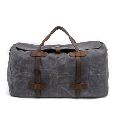 Leather and Canvas Overnight Travel Bag