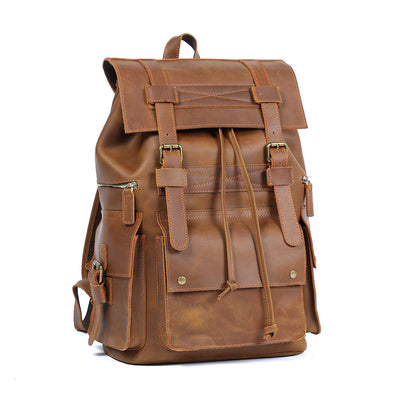 Leather Backpack Brown