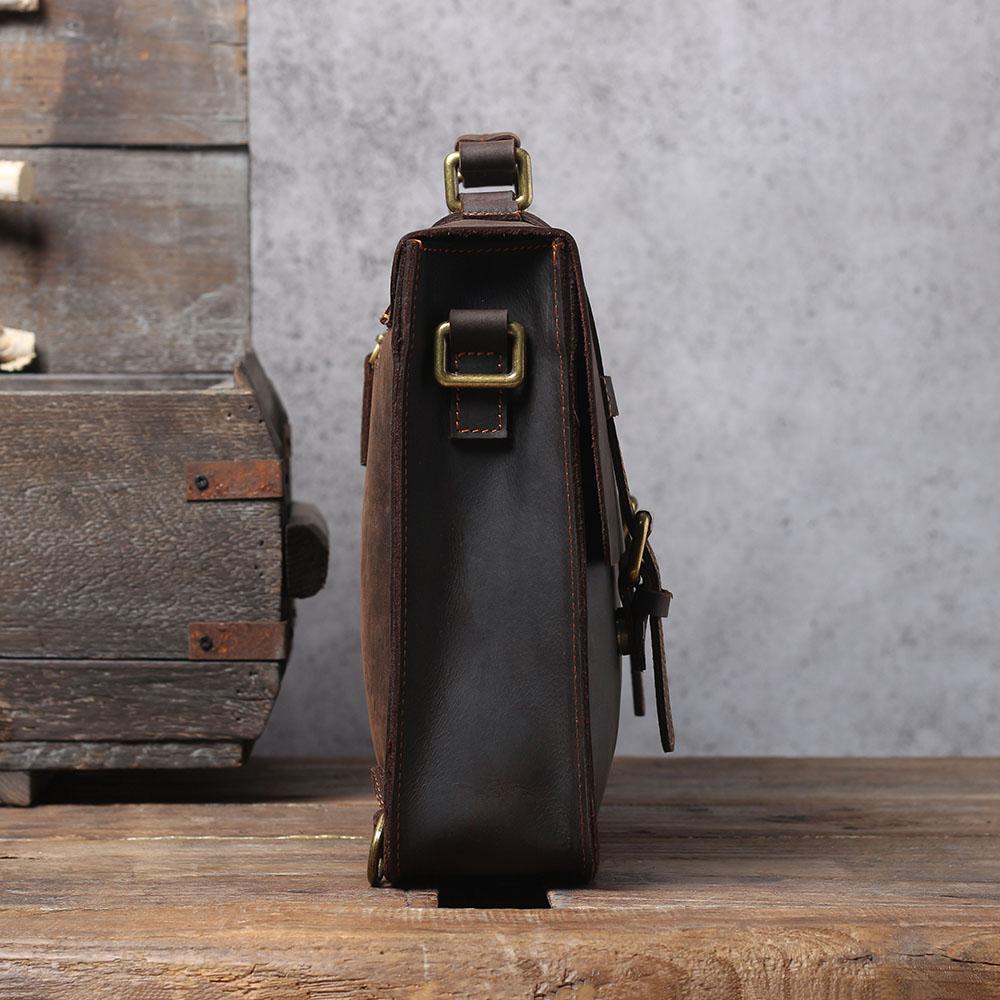 Leather courier messenger bags best sale