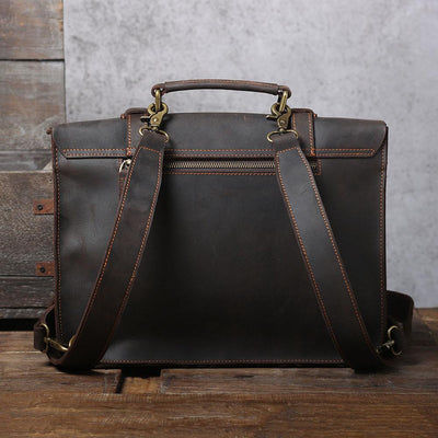 leather courier bag compact