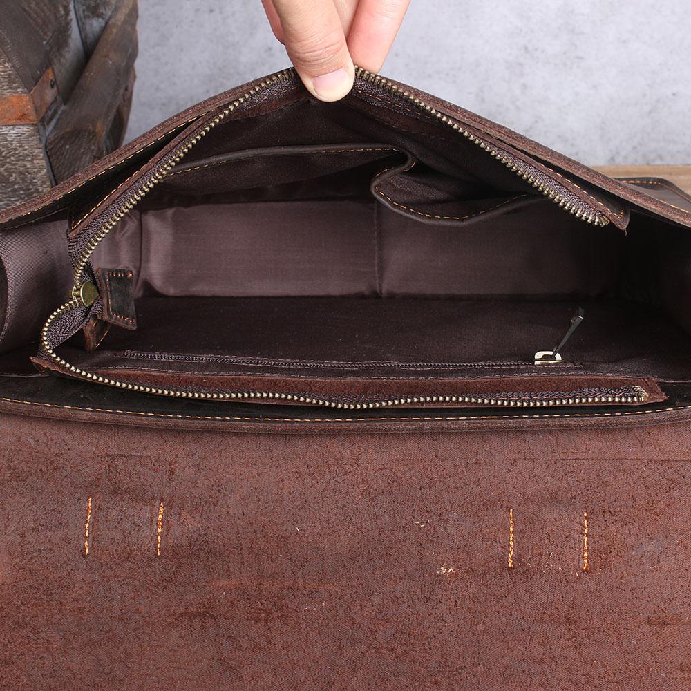 leather courier bag spacious