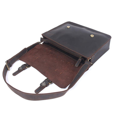 leather courier bag leather flap