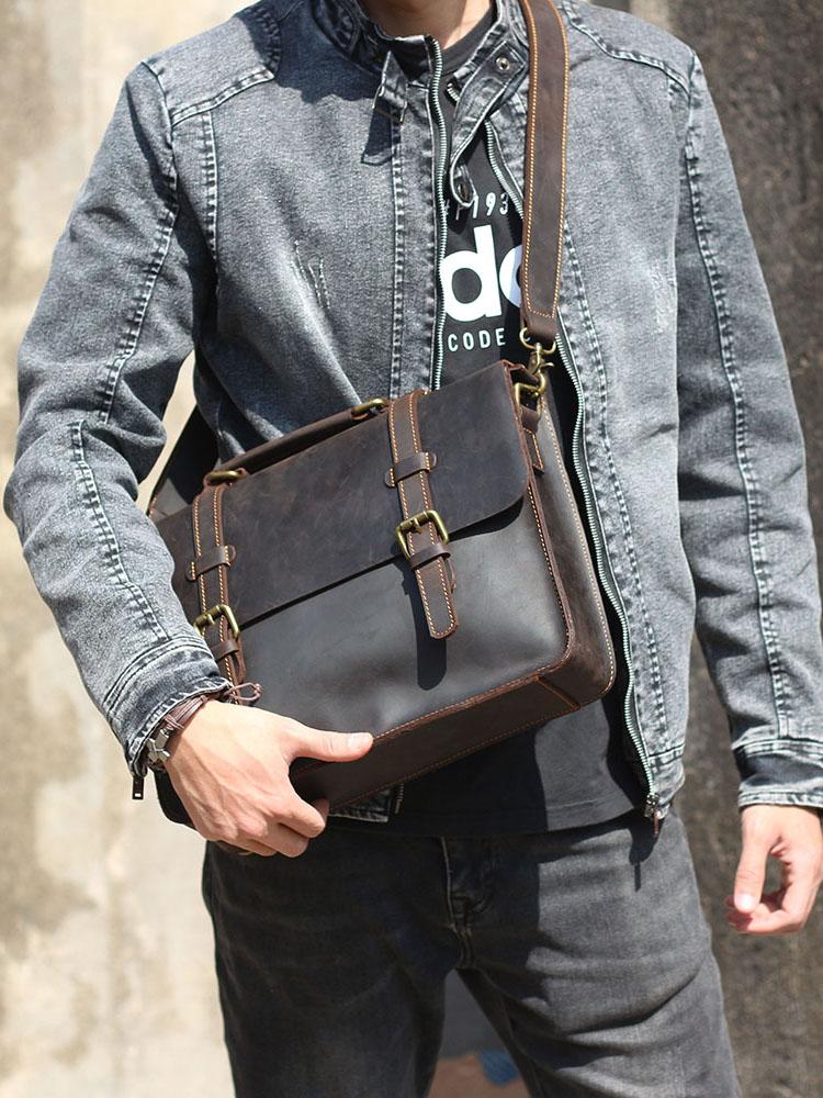 leather courier bag classy