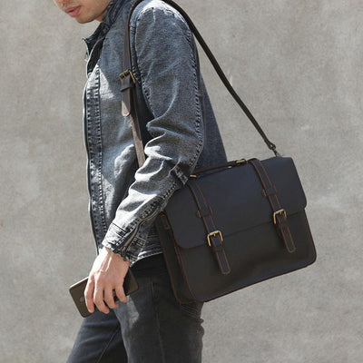 leather courier bag sling bag