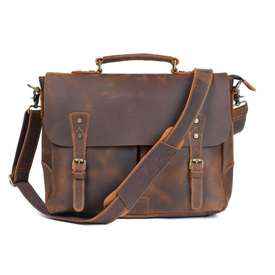 brown leather shoulder bag