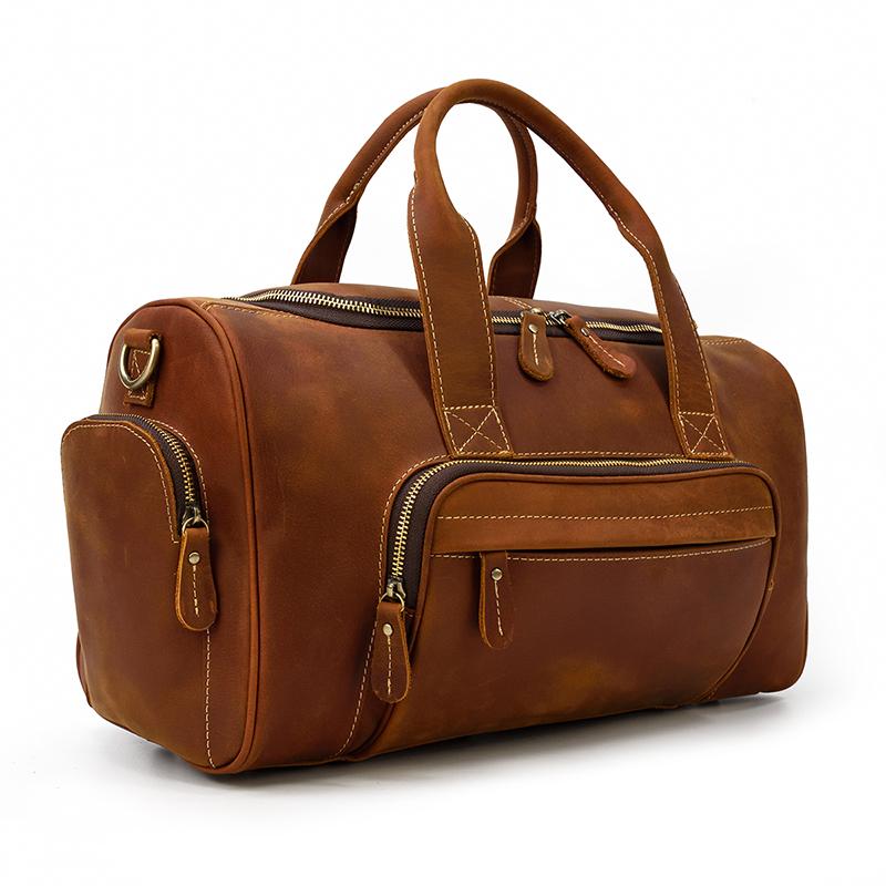 luxury men's leather holdall