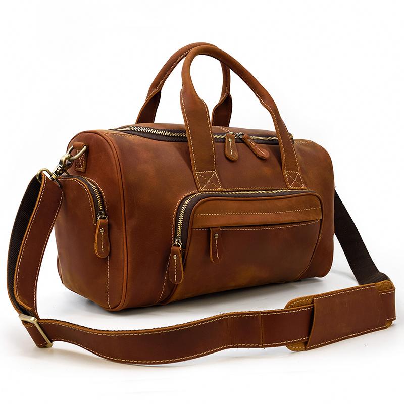 fashion men's leather holdall