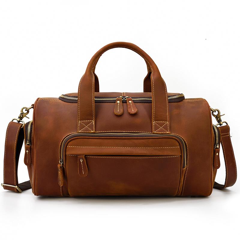 vintage men's leather holdall