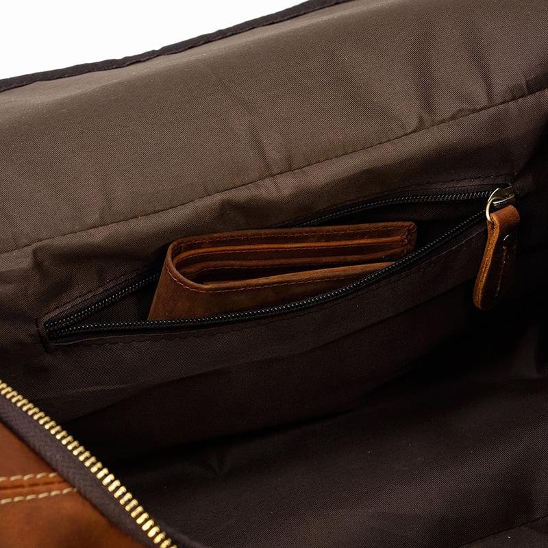 wallet pocket men's leather holdall