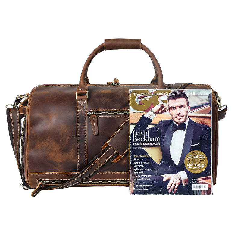 Mens Leather Travel Bag