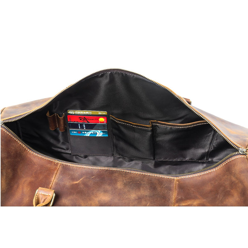 Mens Leather Travel Bag