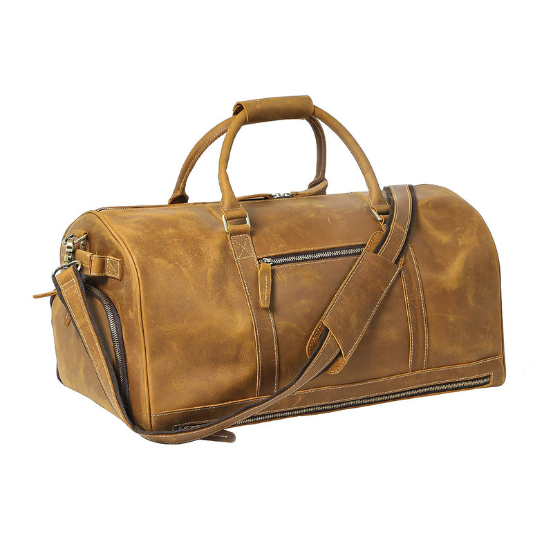 Mens Leather Travel Bag