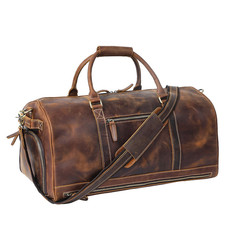 Mens Leather Travel Bag