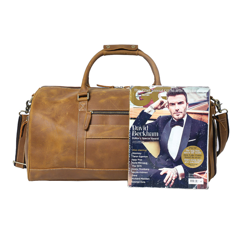 Mens Leather Travel Bag