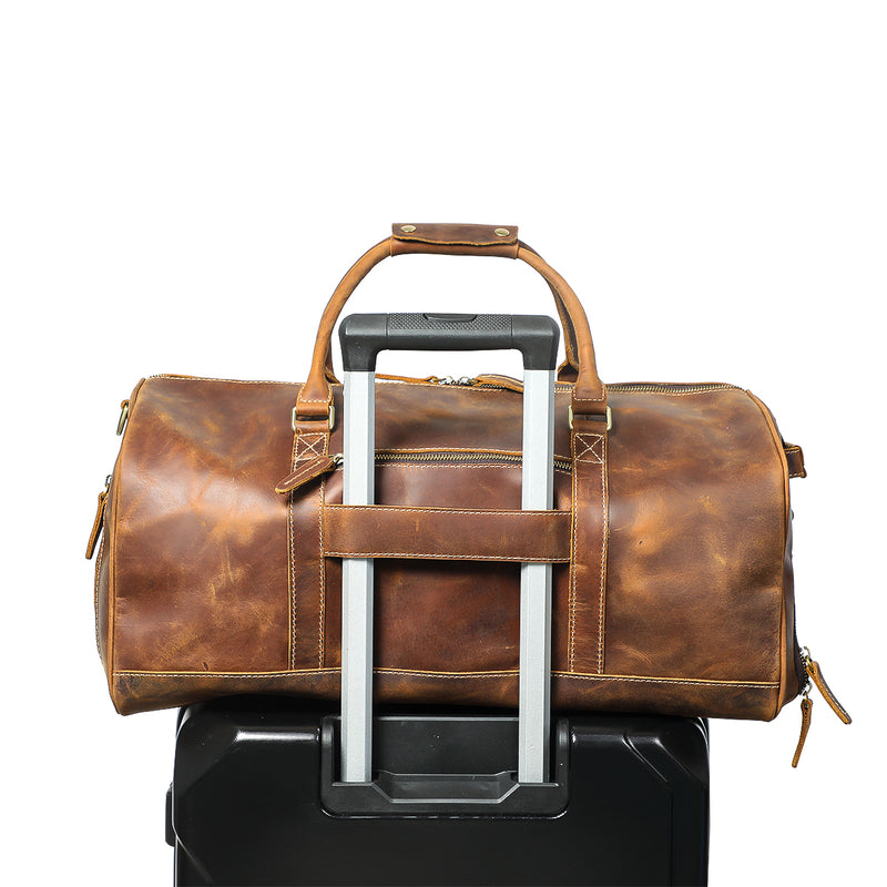 Mens Leather Travel Bag