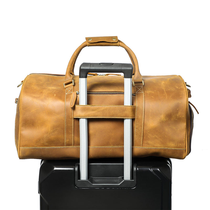 Mens Leather Travel Bag