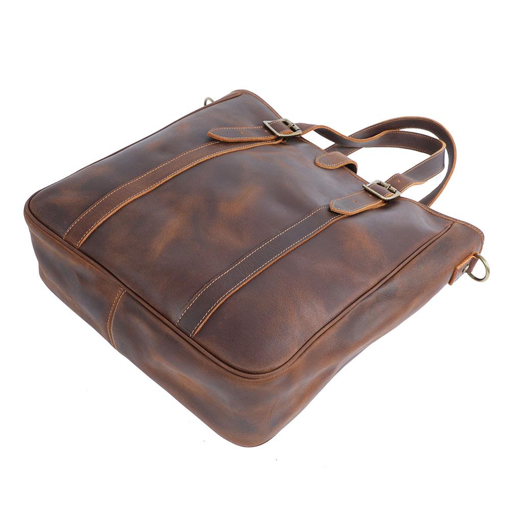 Vintage Leather Tote Bag sturdy