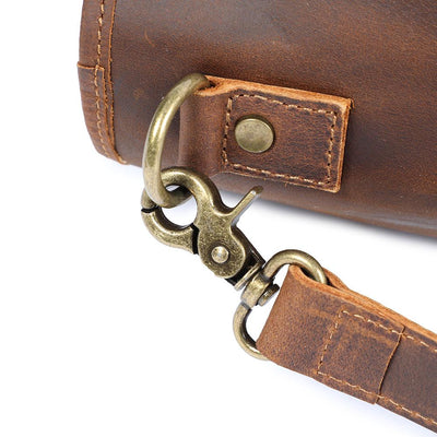 Vintage Leather Tote Bag adjustable strap