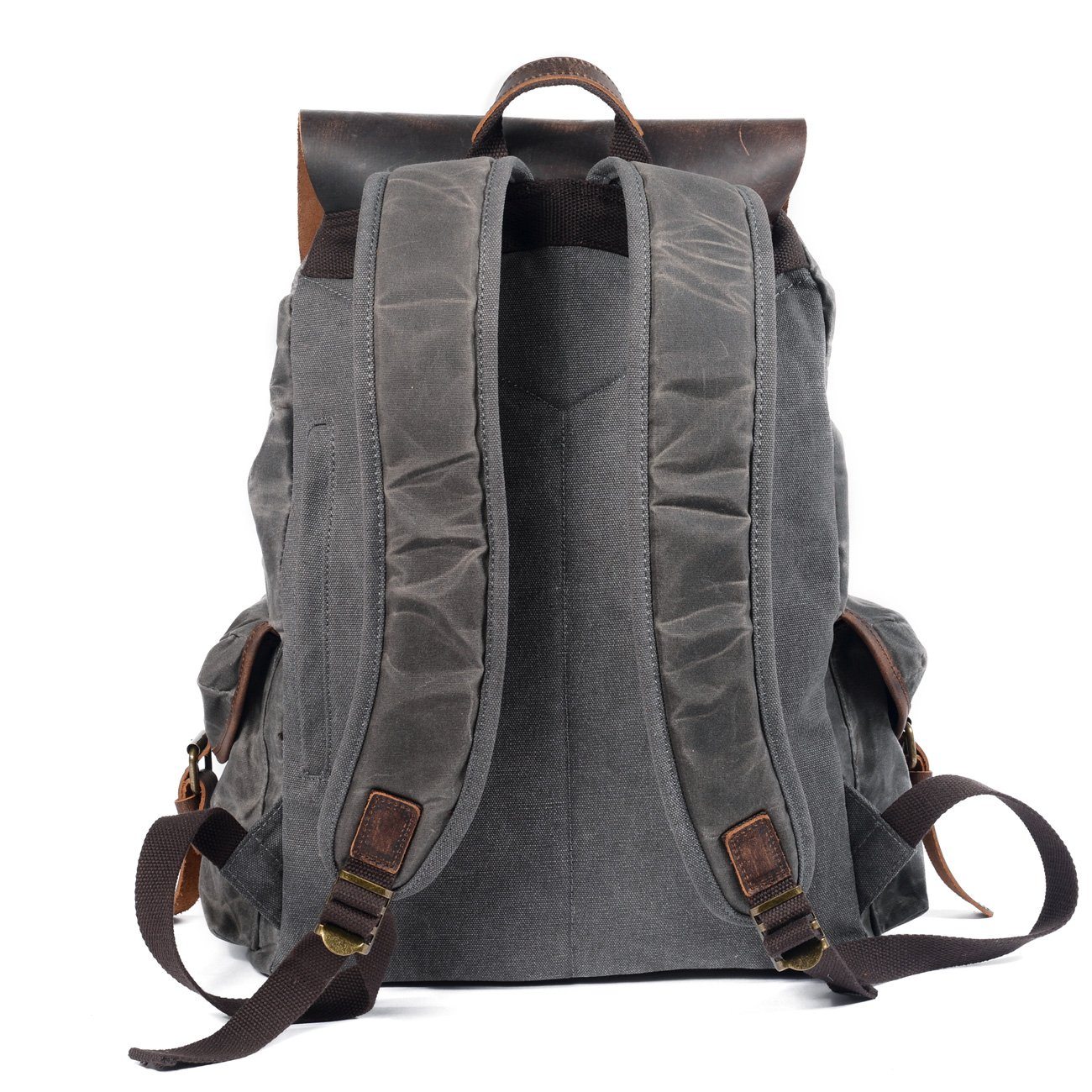 backpack leather canvas