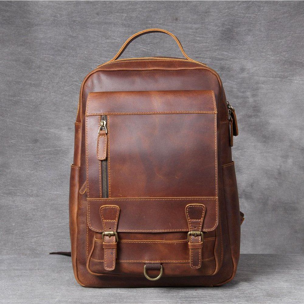 beautiful leather backpack