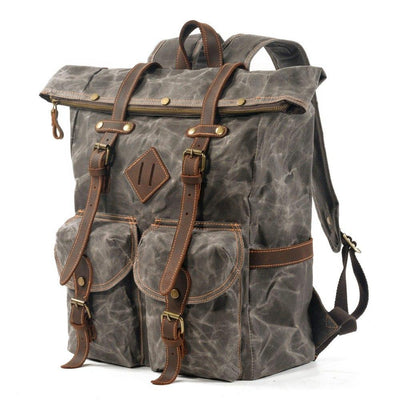 hipster leather backpack