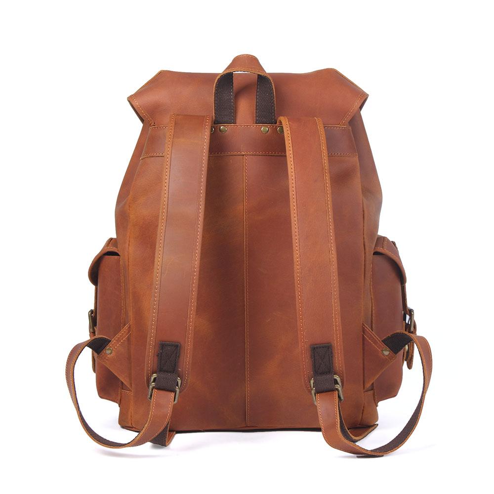 Leather Travel Backpack - 25L Adventure Rucksack