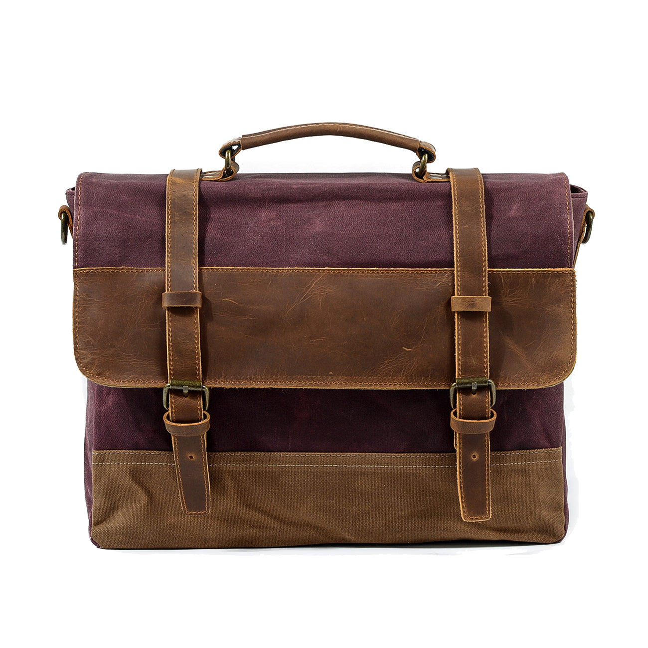 Waxed Canvas Messenger Bag - Vintage Shoulder Bag | WINNIPEG