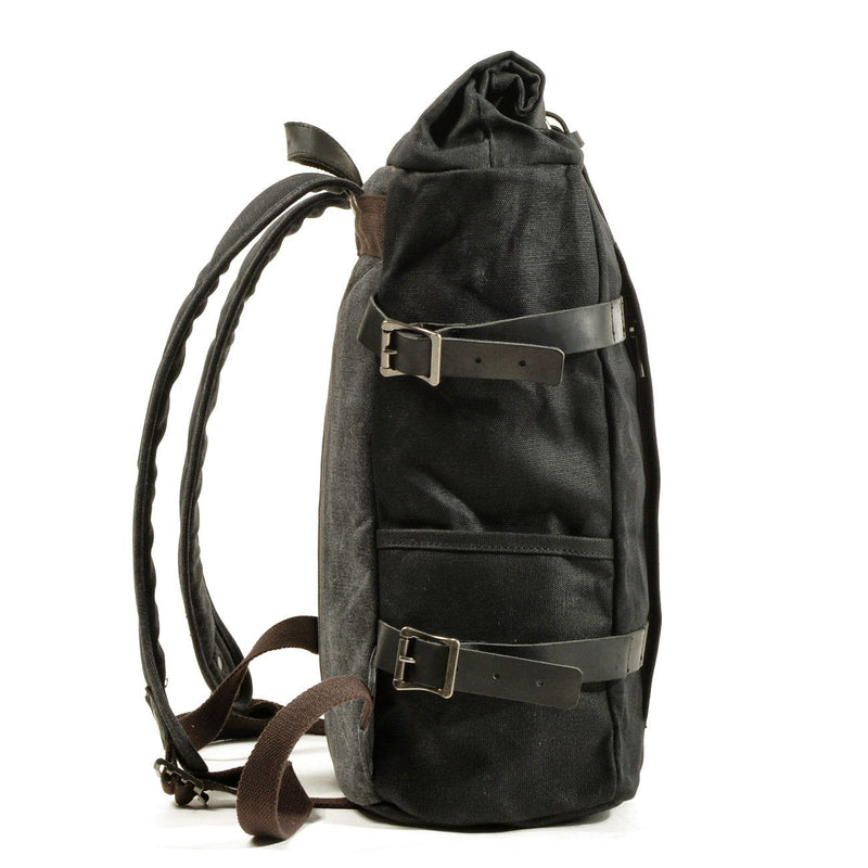 biker canvas backpack