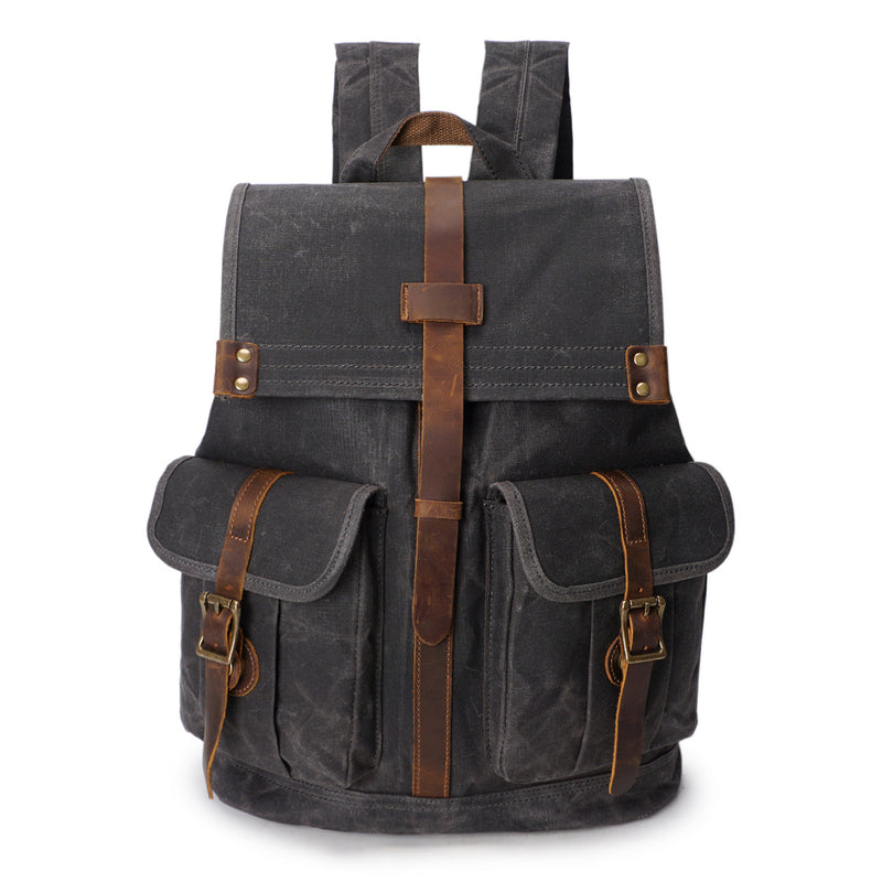 black canvas backpack