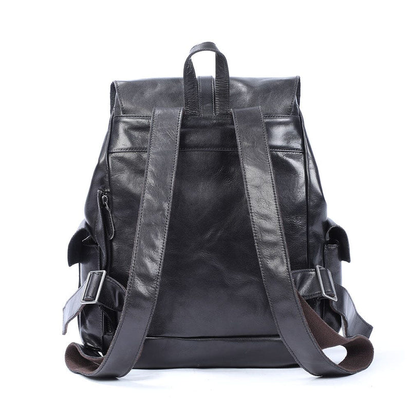 sac à dos noir cuir femme