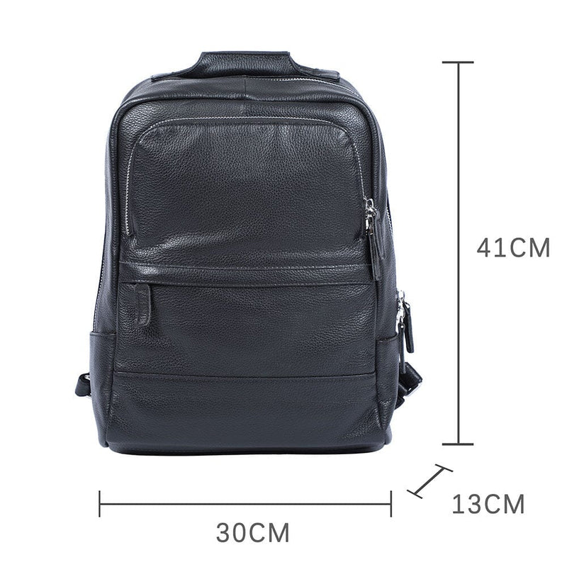 dimensions of gap leather dome backpack Black Leather Bookbag