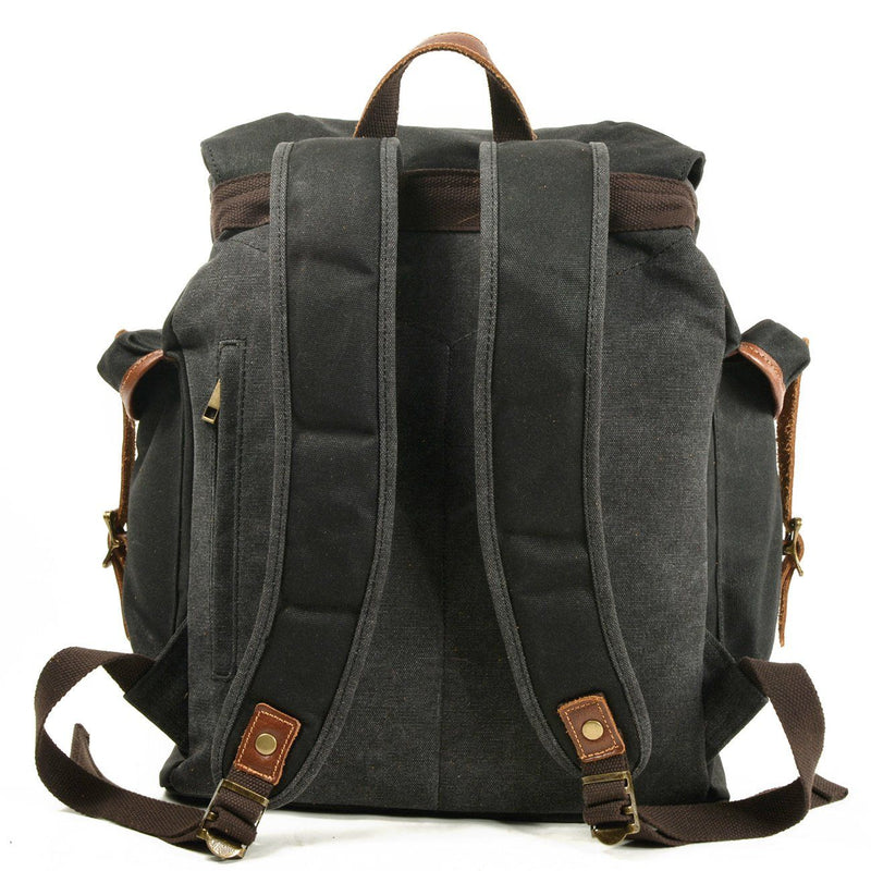 black old school rucksack