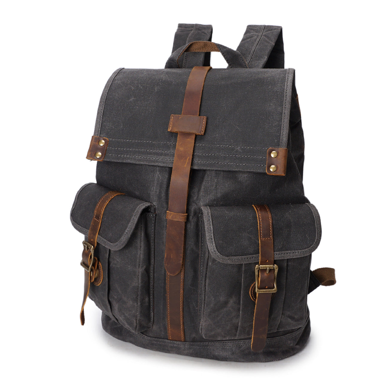 black vintage backpack
