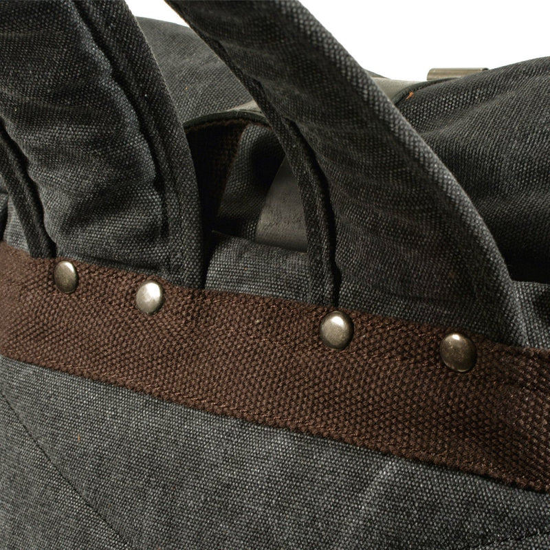 black vintage backpack