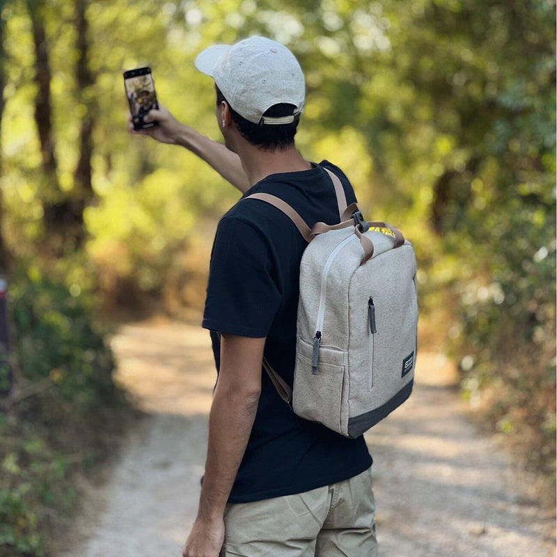 boho hemp backpack