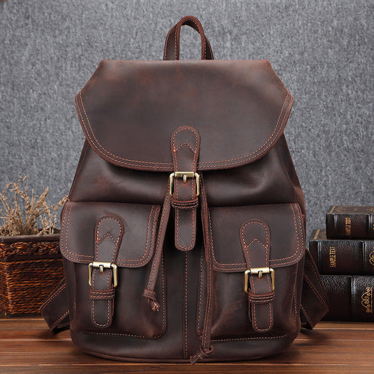 backpacks for men leather Leather Satchel Backpack - Vintage & Robust Rucksack