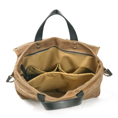 brown canvas messenger bag