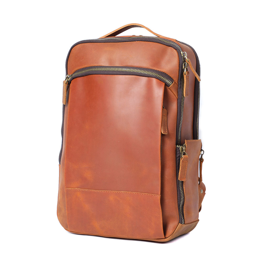 brown leather laptop backpack mens Leather Laptop Rucksack - Vintage & Fashion Backpack