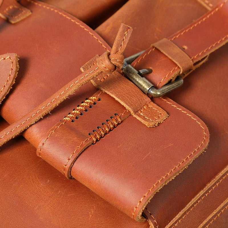 brown leather laptop bag