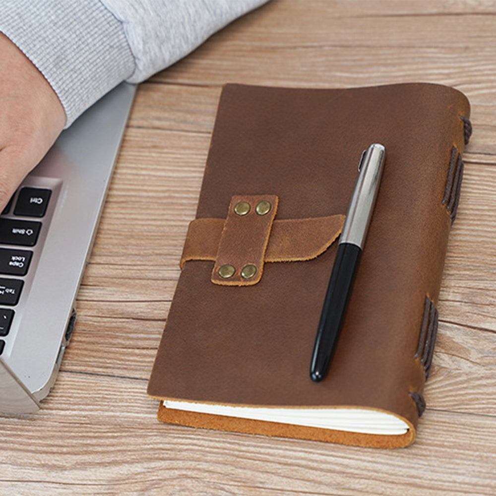 Leather Notebook - Vintage Leather Diary | NAPLES