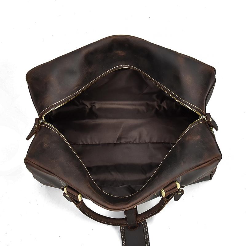 brown leather overnight bag