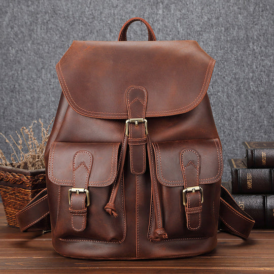 バッグ notlessorequalfelt and leather backpack City Leather Backpack 2.0 | Spacious Drawstring Bag - HIDES