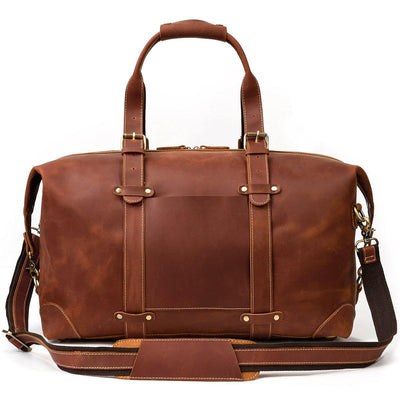 brown leather travel bag mens