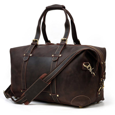 brown leather travel bag womens