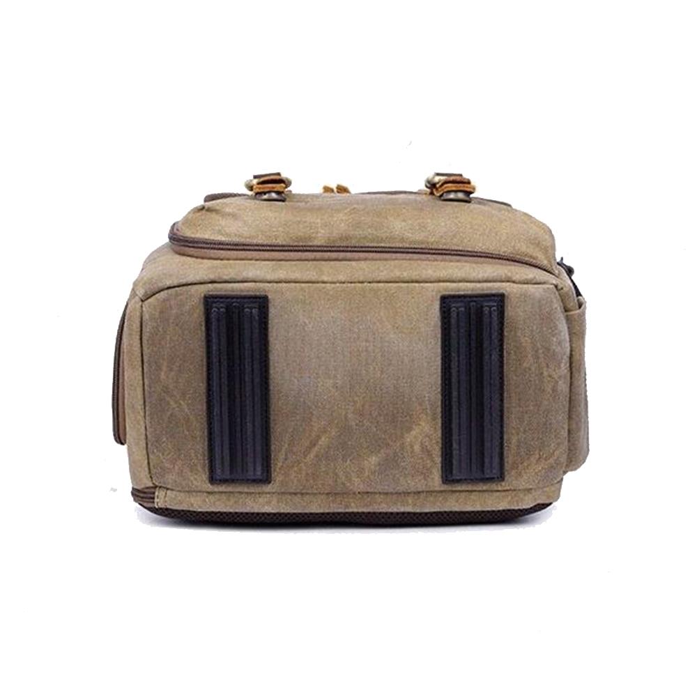 canvas and leather camera bag