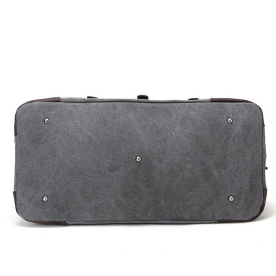 canvas and leather duffle bag