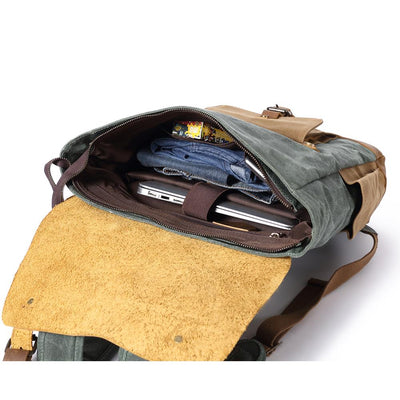 canvas backpack laptop sleeve