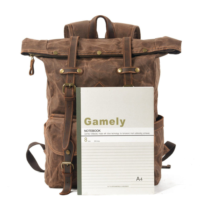 canvas camping rucksack